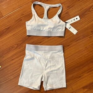 Calvin Klein sport bra top and shorts set